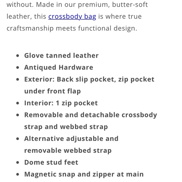 New American Leather Co Marino crossbody - Picture 2 of 6